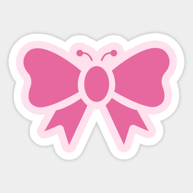 RIBBON BUTTERFLY (PINK) Sticker by MIZART